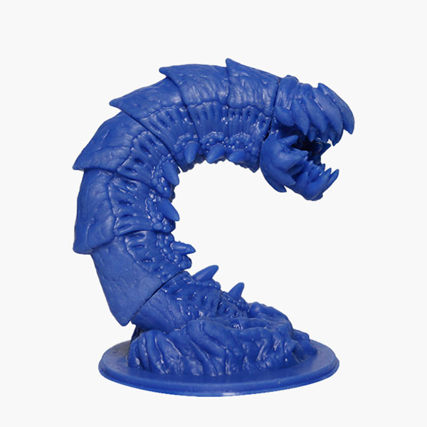 a blue model 3D printed using IFUN’s Rigid Resin (3120)