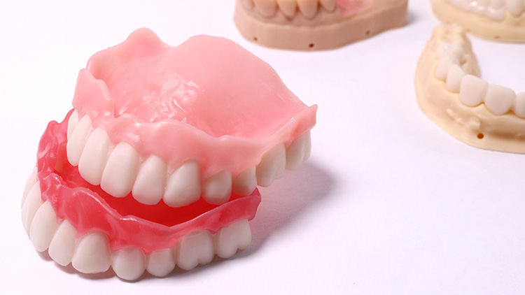 a-dental-model-whose-dental-base-is-printed-using-IFUN-Denture-Base-Resin-3166-1