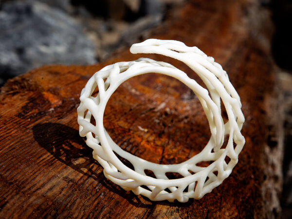 Unique ABS 3D - printed Bracelet with an Exquisite Coral - like Look for Trendy Jewelry