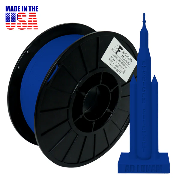 American Blue AF 1.75mm PLA+ Filament Made in the USA