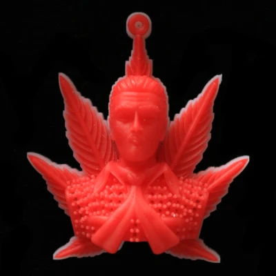 Complex organic sculptural figure printed with high-precision jewelry wax.