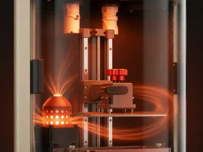 Jewelry resin 3D printer with intelligent chamber heating and uniform airflow circulation for precise casting model production.